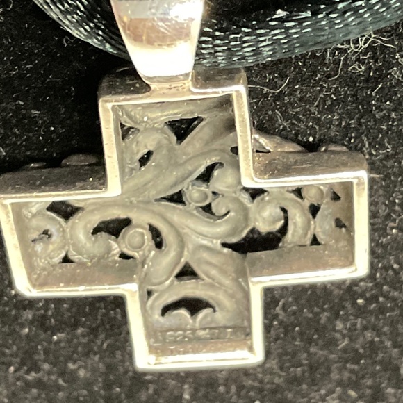 ATI 925 Sterling Silver Cross with Silk Cord - Picture 5 of 8